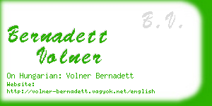 bernadett volner business card